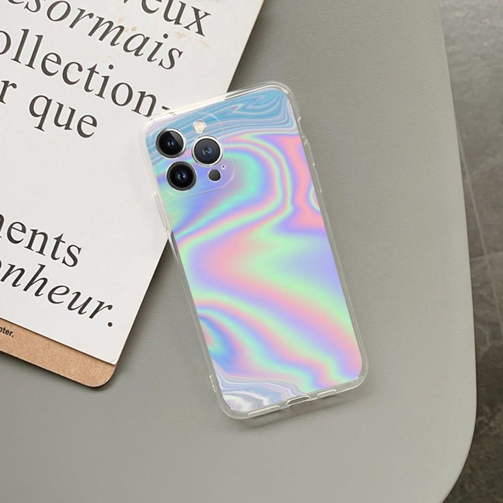 Holographic Pattern Phone Case For iPhone 15 14 13 12 11 Pro Max XS X XR SE 2020 6 7 8 Plus Mini Protective Shell