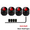DSYCAR Anti-theft Valve Stem Caps for Cars, Trucks, Motorcycles Skull Style Tire Valve Dust Caps, Dustproof Seal Lock Tight Fit