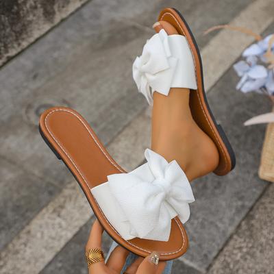 Ciabatte da Donna Tendenza Fiocco Sandali Antiscivolo Scarpe Resistenti all'Usura Donna Suola Morbida Tacco Basso Ciabatte Pantofole da Casa Donna