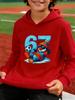 New trendy hooded sweatshirts for boys and girls, featuring a penguin print and a fun, quirky design with the number 67.