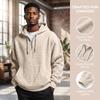 Men's Half Zip Hoodie Knit Color Casual Sweatshirt