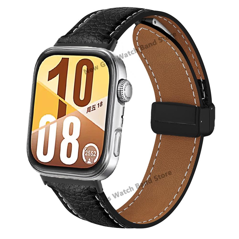 Skórzany Pasek do Huawe Watch Fit 4 Pro Bransoleta Correa Magnetyczne Zapięcie Opaska na Nadgarstek do Huawe Fit4 Fit3 Akcesoria Wymienny Pasek