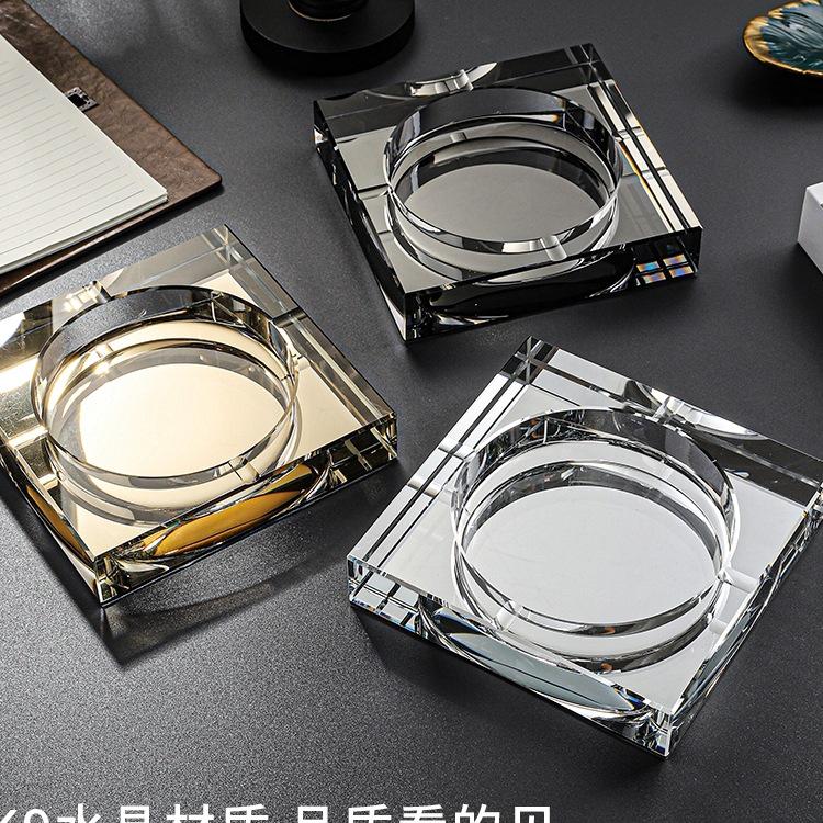 Crystal Glass Luxury Ashtray for Home or Office