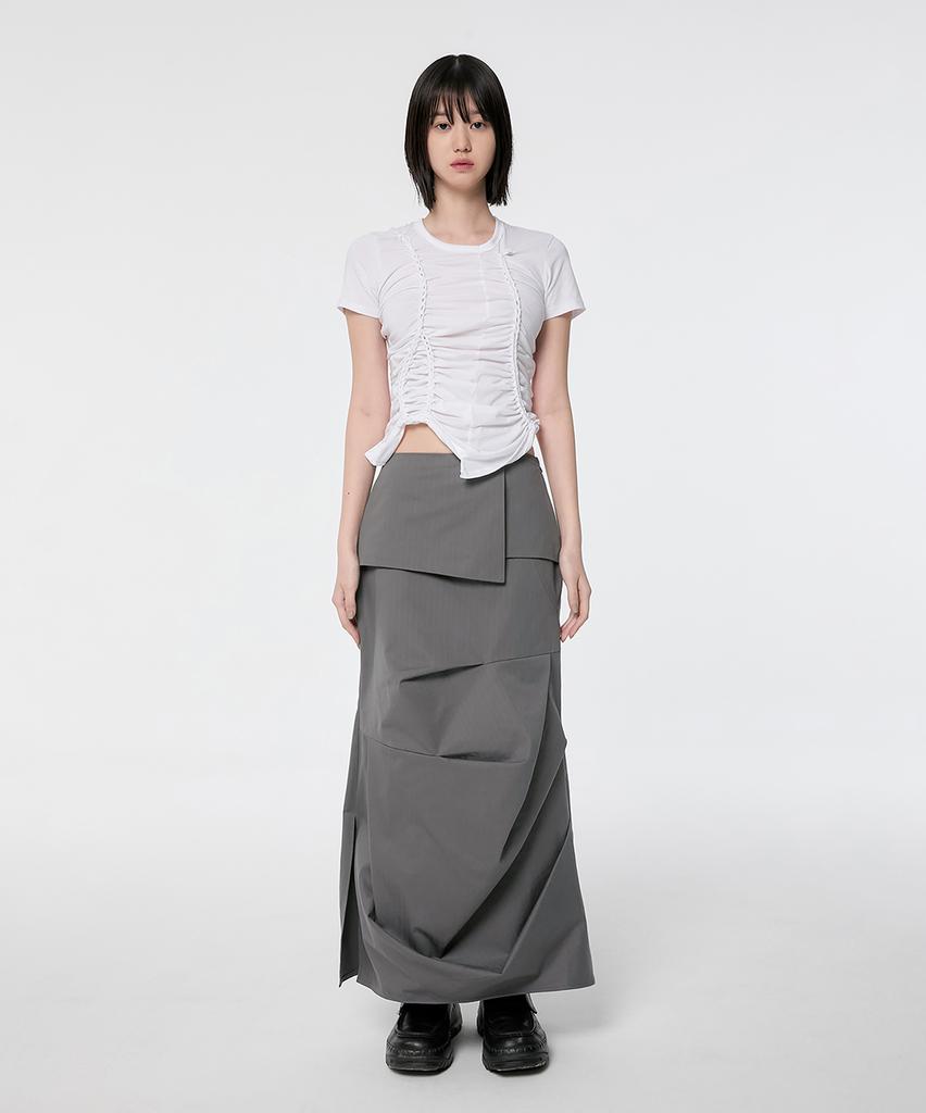 Peulleeoeob Handmade Twisted T-Shirt (Fl-119_White)