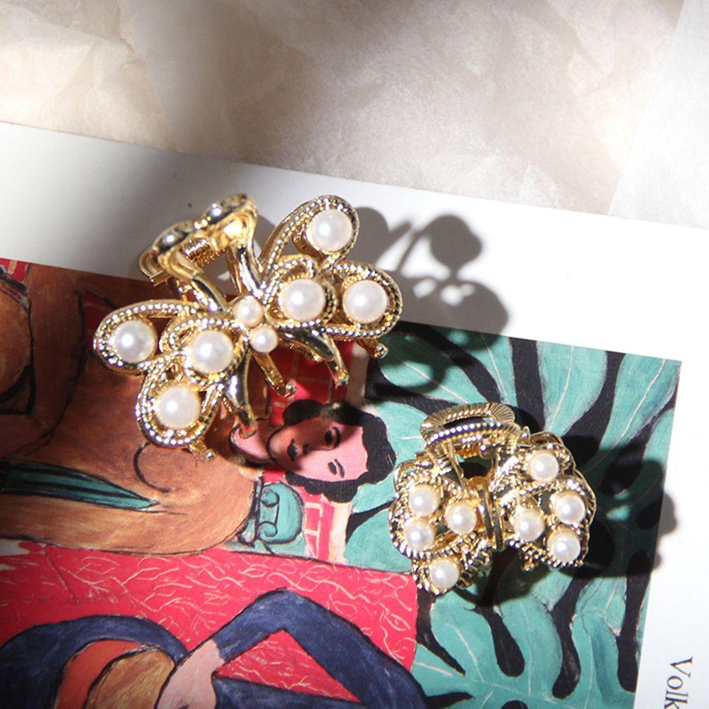 Fashion Hair Accessories Hairpin Crystal Pearl Hairclip Hair Claw Geometric Hair Crab Mini