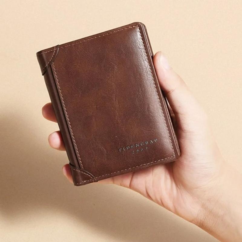 Portofele Bărbați din Piele de Înaltă Calitate Simple Scurte Clip pentru Bani ID Card de Credit Plic cu Fermoar Geantă Clutch Depozitare Multifuncțional Suport Card Bărbați Femei