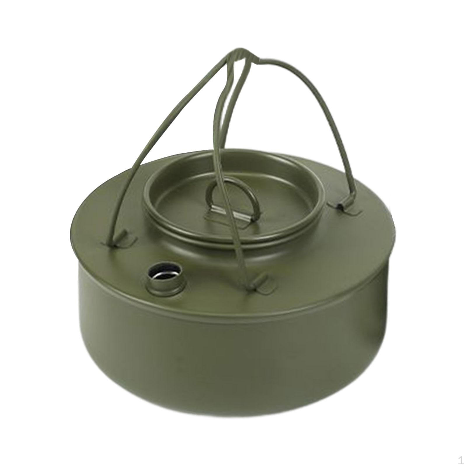 

Нержавеющая стальная походная чайник для рюкзака Green