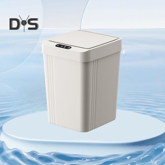 Intelligenter berührungsloser Mülleimer, Papierkorb mit Deckel, 13 l, großes Fassungsvermögen, schnell reagierend, vollständig geschlossener automatischer Sensor-Mülleimer