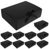 10Pcs Gift Boxes with Lids Ribbon Kraft Paper Gift Box Paper Present Box Cupcake Wedding Packaging Birthday Decor Christmas Gift