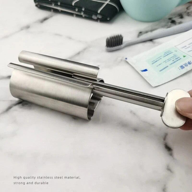 1Pc Stainless Steel Wringer Roller Rotate Dispenser For Ointments Cosmetics Bathroom Accessories Toothpaste Squeezer Tube Roller
