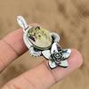 Oval Abalone Shell Stone 925 Silver Handmade New Flower Birthday Pendant Jewelry