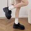 Fashion Winter Shoes Women British Style Oxfords Clogs Platform Female Footwear Autumn Preppy Leather New Retro Cross Creepers Dress