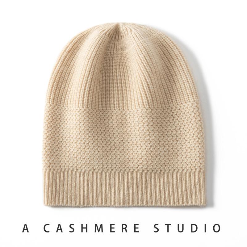 Autumn and winter new cashmere hat women's twisted bag head hat thermal ear protection hat casual wool hat