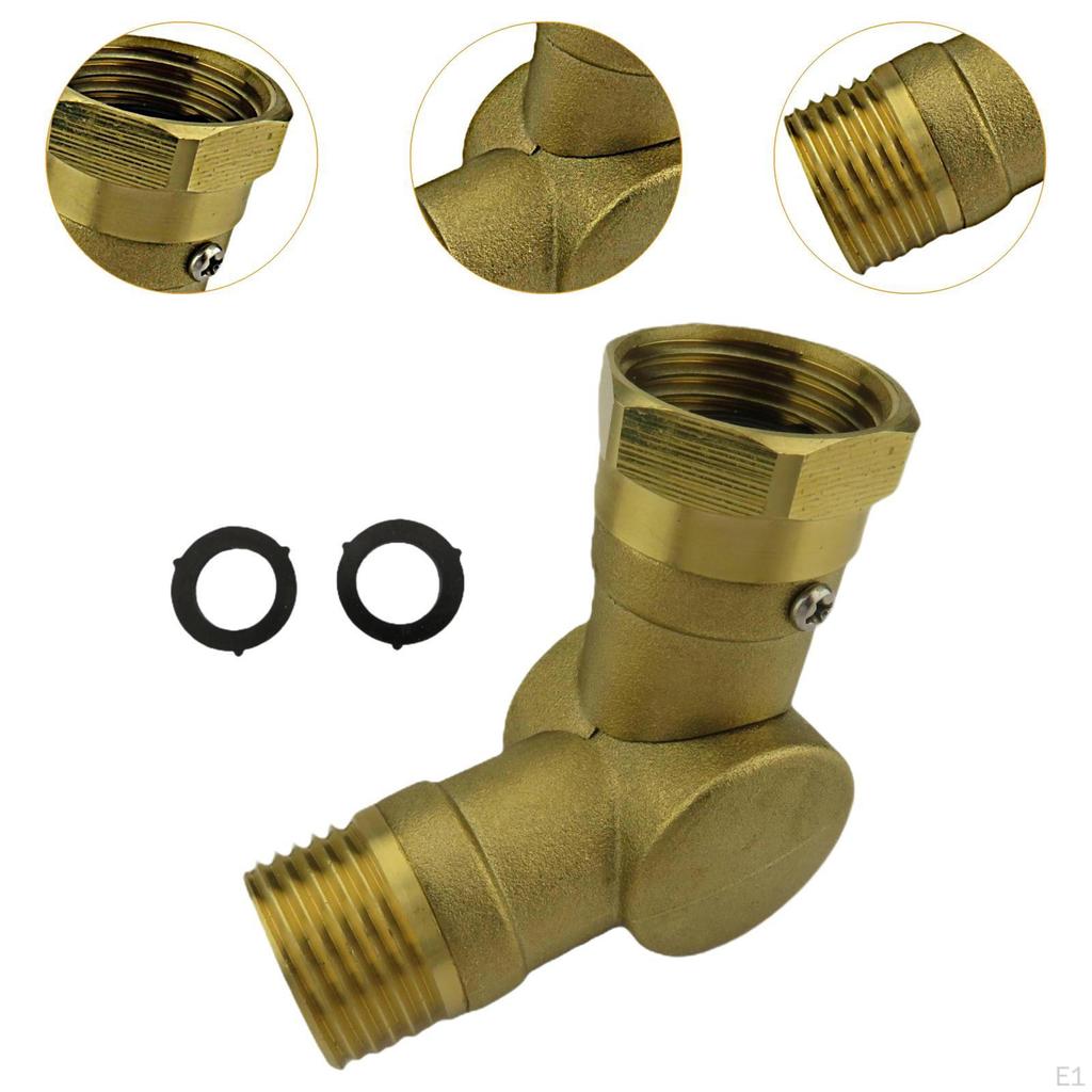 180° 360° Adjustable Metal Swivel Connector Garden Hose Adapter Fittings Sturdy Anti Kinking