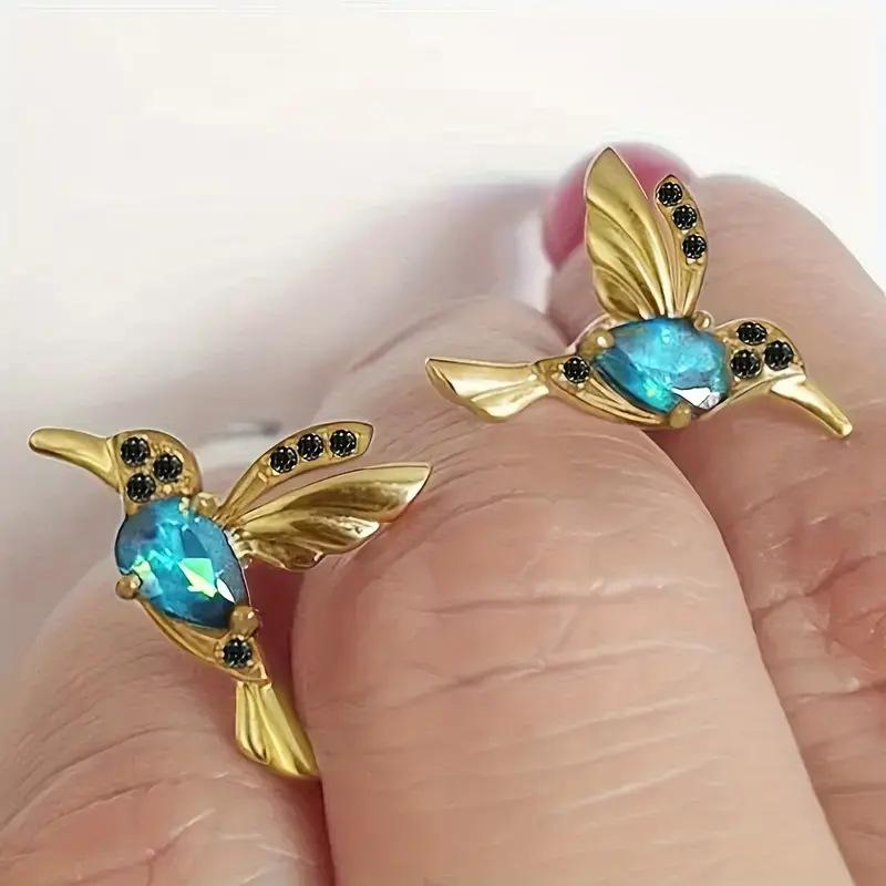 Luxurious And Unique Bird Shaped Pendant Earrings, Long Tassel Crystal Earrings, Women'S Exquisite Jewelry Accessories