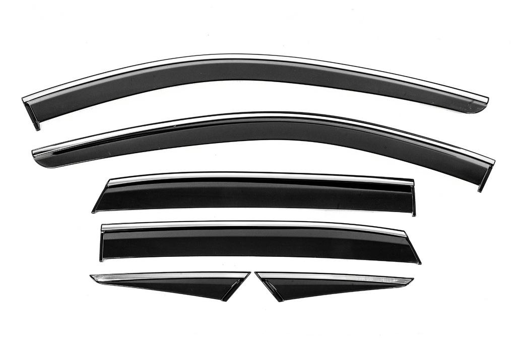 

Wind deflectors with chrome Niken Luxury (6 pcs) for Nissan Qashqai 2021-