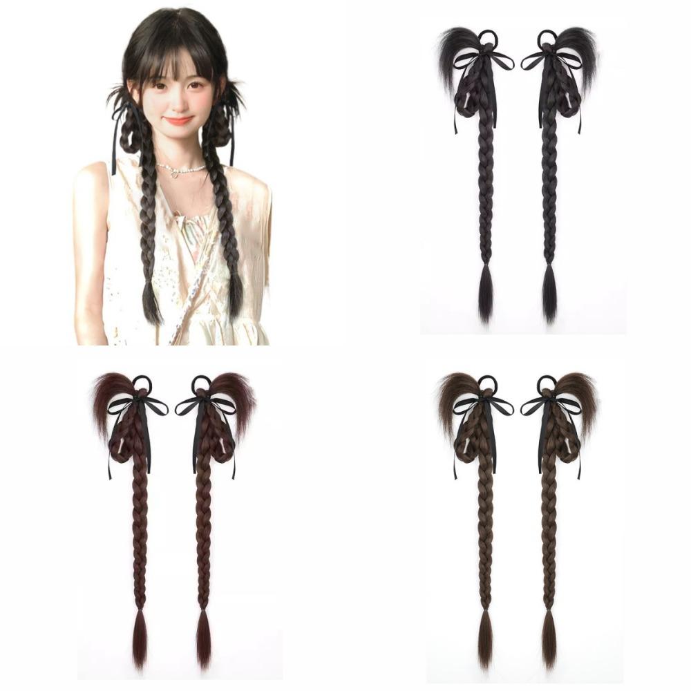 2Pcs Twist Braid Wig Bubble Braid Fried Dough Chicken Feather Boxing Braid  for Women