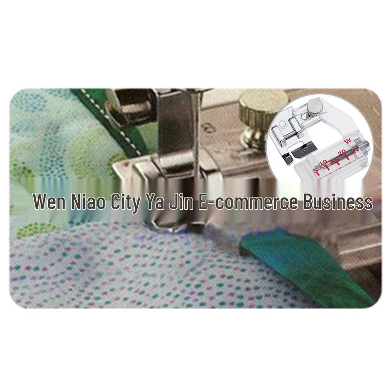 Adjustable Multi-Functional Sewing Machine Presser Foot Set with Fabric Strip, Imitation Synchronous, and Overlocking Features
