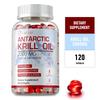 Cápsulas de Óleo de Krill Antártico - 2000 mg com Ômega-3 EPA, DHA, Astaxantina e Fosfolipídios - para Suporte Cerebral, Cardíaco, Articular, da Pele e Imunológico