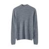 Le Kasha Women's Mock Neck Long Sleeve Wool Sweater - Bark Flower Texture