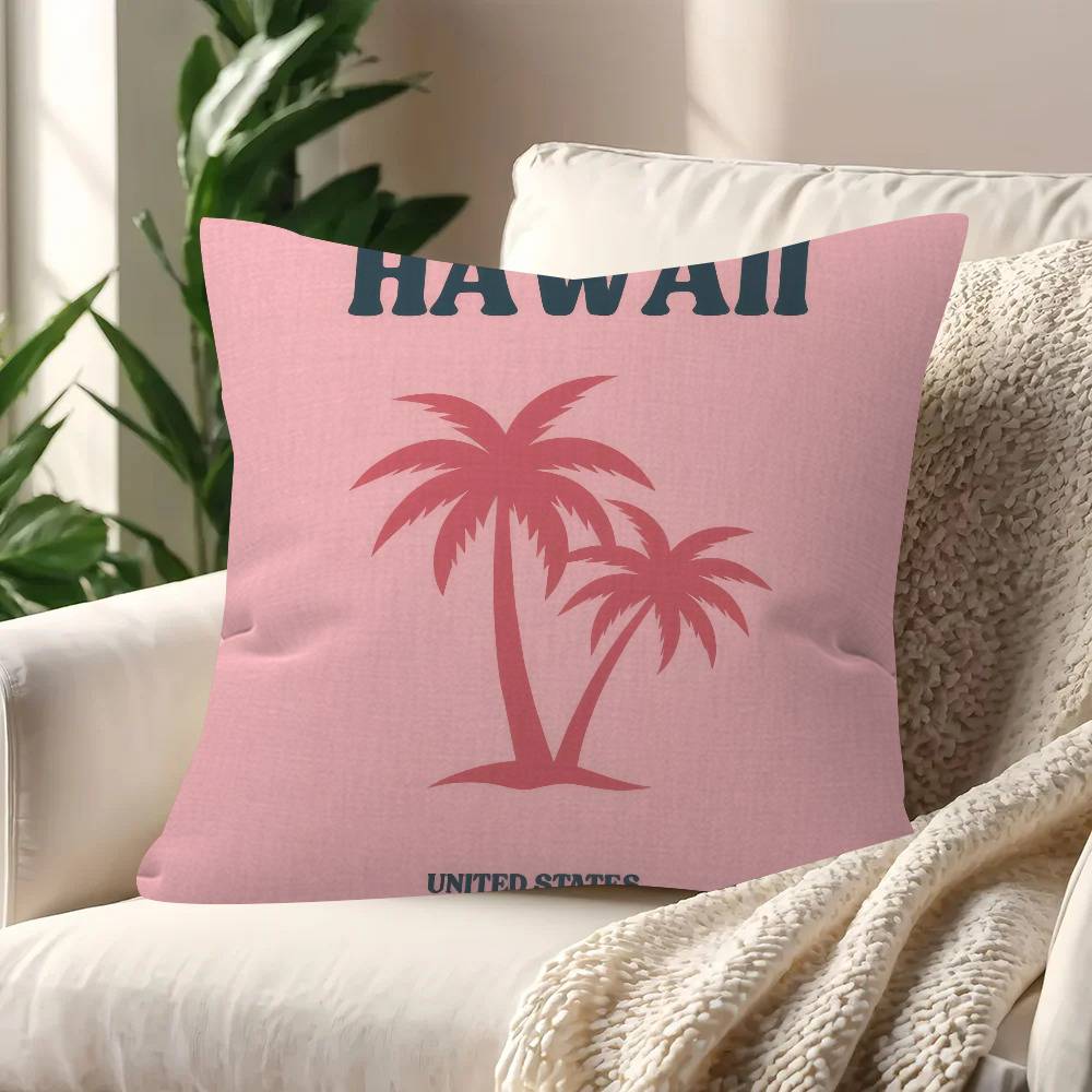 Miami Beach Ibiza Capri Bondi Mykonos Pillow Gifts Home Office Furnishings Bedroom Sofa Car Cushion Cover Case 45X45Cm