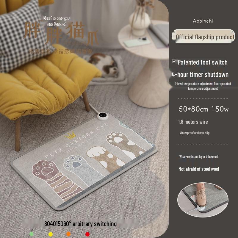 Electric Heated Foot Warmer Mat for Office - Winter Warmth Solution