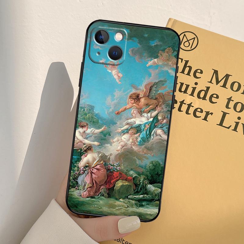 Renaissance Art Painting Phone Case For iPhone 17 16 15 14 11 12 13 Pro Max mini XR 16e 15 16 Plus 17 Air Full Cover