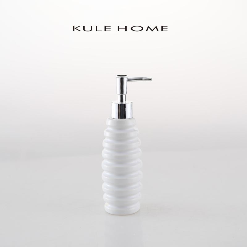 Modern Irregularly Shaped Ceramic Lotion Bottle for Hotel Bathroom Shampoo Dispensing Bottle Colorful Press-type Soap Dispenser