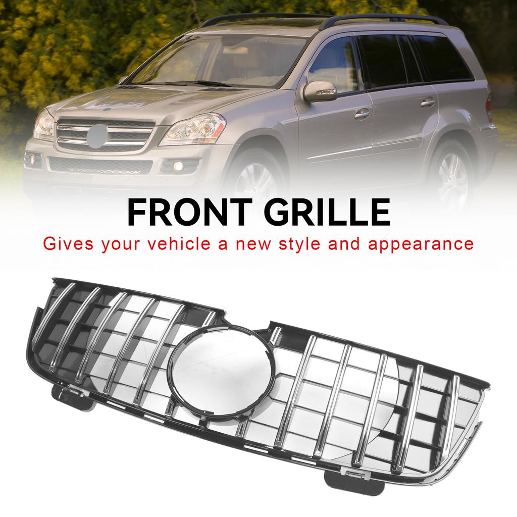 GT Frontstoßstangengitter Grill Passend für Mercedes Benz GL-Klasse X164 2007-2009 Chrom