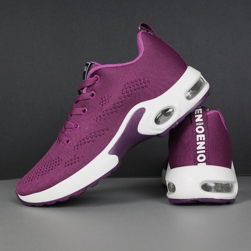 Dámské protiskluzové sportovní boty 2024 Podzim Nové prodyšné platformové tenisky Dámské tkané ležérní polstrované pohodlné běžecké boty