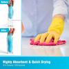 Lint-Free Microfiber Dishcloth: Absorbent Kitchen, Table & Car Cleaning Towel with Scouring Pad