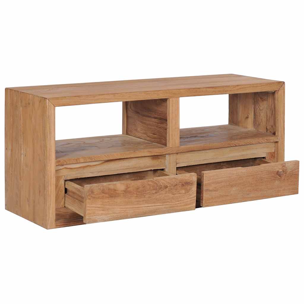 TV Stand 90x30x40 Cm Solid Teak Wood