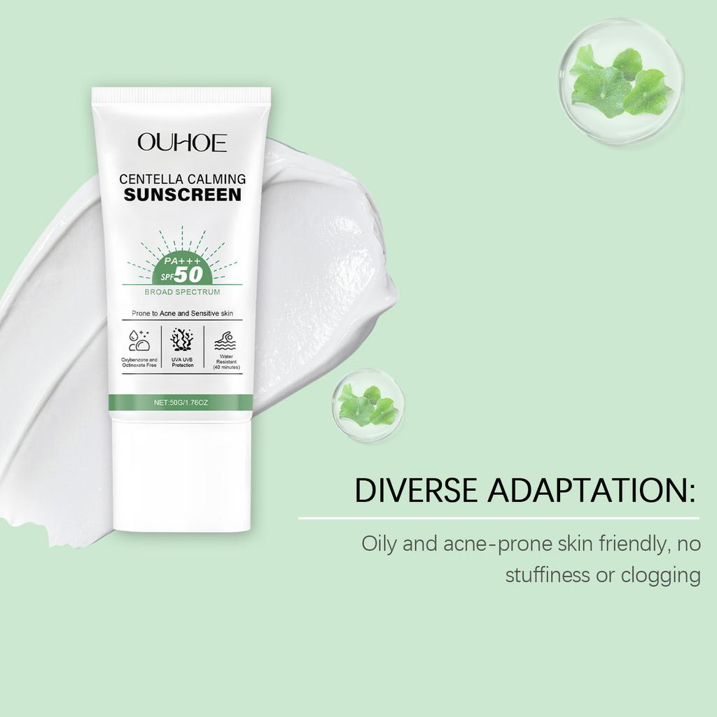 SPF 50 Facial Sunscreen Anti Sunlight Defense UV Rays Improve Dry Prevent Sunburn Summer Waterproof Soothing Centella Sunscreen