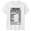 Father Nutrition Facts Awesome Dad Love Family Funny TShirt