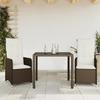 VidaXL Garden Bistro Set 3 Pcs Brown Cushions Poly Rattan 3277063