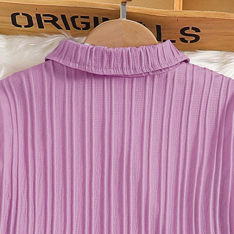 Girls Autumn New Children's Clothing Single-breasted Long-sleeved Tops+trousers 2Pcs Suits Children Colthes