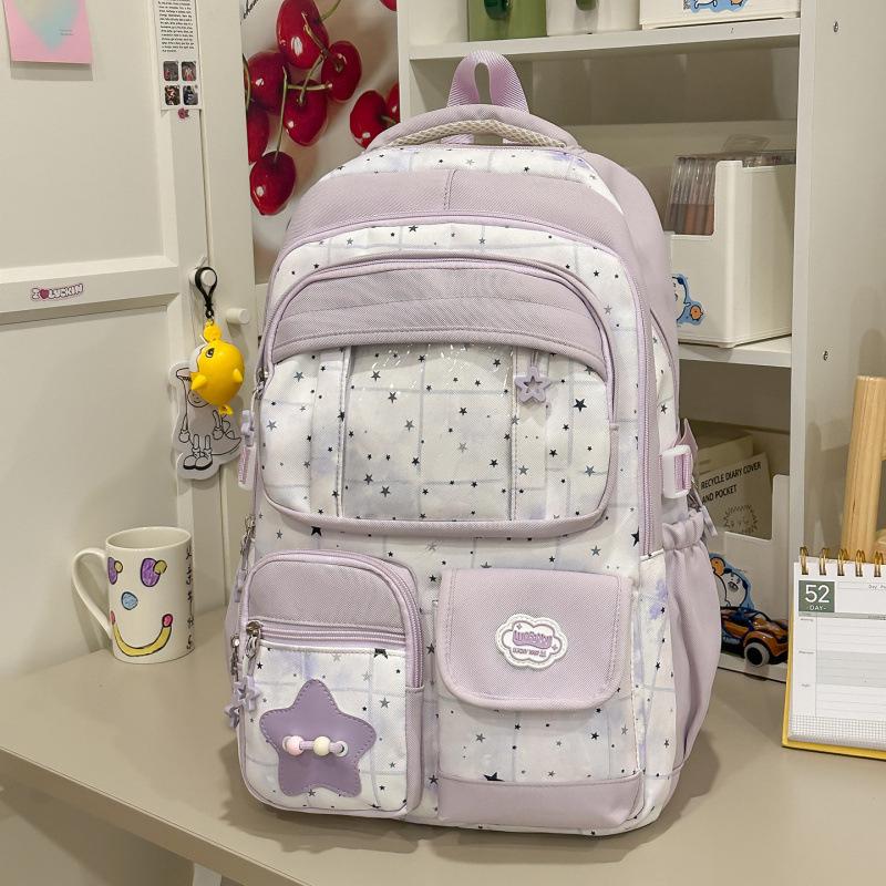 Schoolbag1011 New Large-capacity Backpack Female Primary School Students Fifth and Sixth Grade Schoolbag Junior High School Students Lightweight