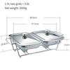 Household Rectangular Hot Pot Stove Restaurant Glass Buffet Stove Single Two Three Grid Food Heating Containers