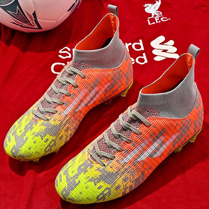 

High-top football shoes, male spikes, youth student competition training shoes, non-slip and wear-resistant sneakers 45