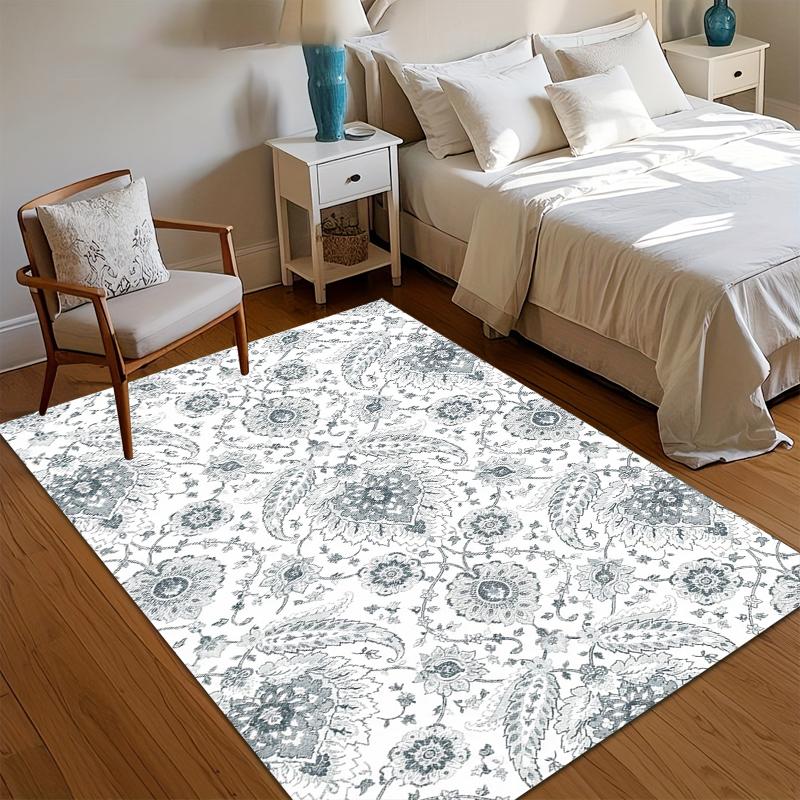 Hot Sale Vintage Distressed Oriental Area Rug Non Slip Soft Floor Carpet for Living Room Bedroom Entryway Decor  Bedroom Rugs