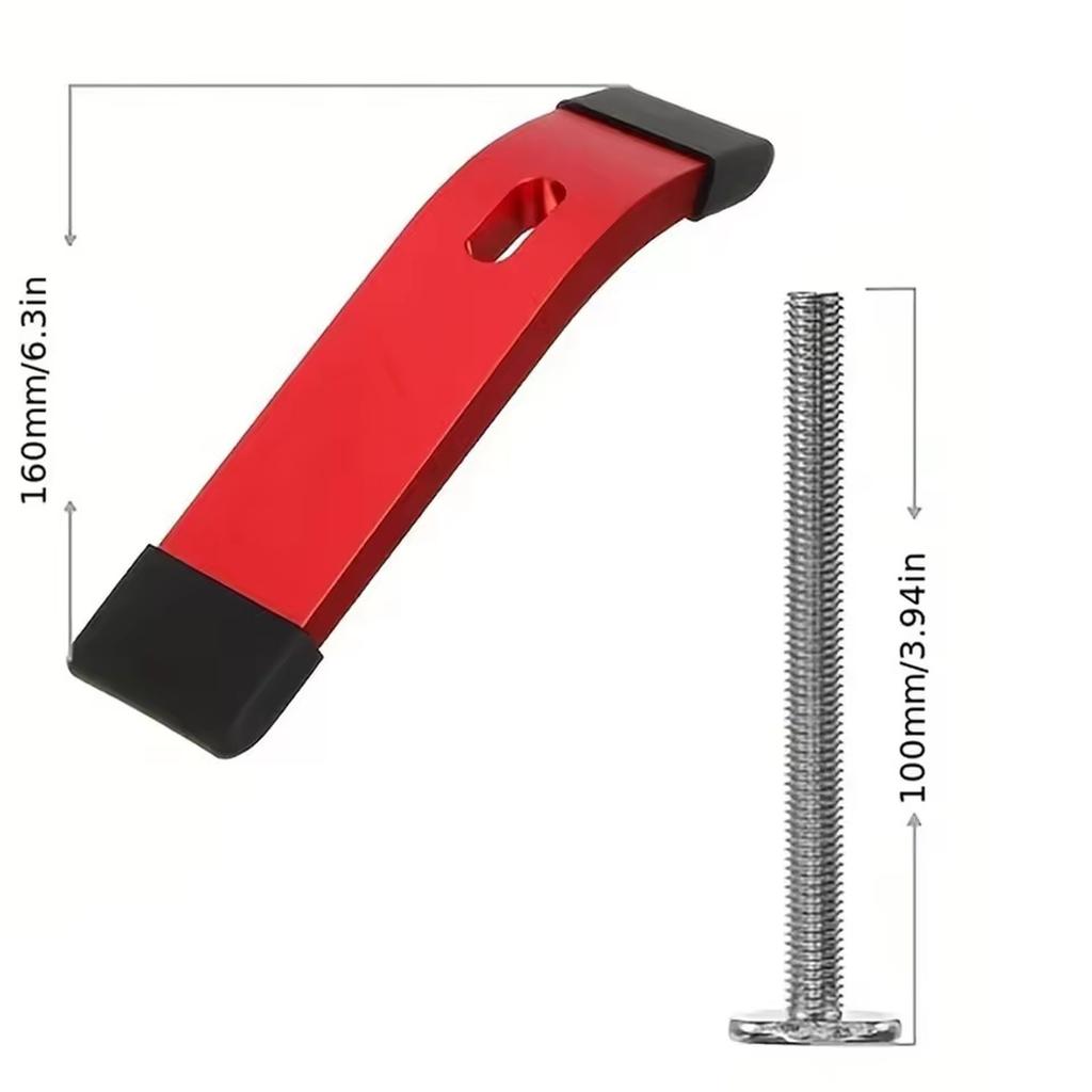 Acting T-Track Hold Down Clamp with T Bolts and Silder Aluminum Alloy Woodworking Clamps for Routers Drill Presses CNC