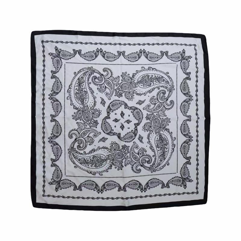 Vintage Paisley Print Square Scarf 70cm Elegant Women S Accessory