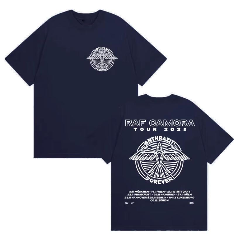 Rapper Raf Camora Tour 2025 Merch T Shirt Unisexs Hip Hop Oversized Cotton Tshirts Retro Style Gothic Fashion Tshirt Streetwear