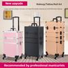 Large Capacity Cosmetic Case Trolley Portable Eyelash Nail Art and Tattoo Embroidery Toolbox Multi-layer Trolley Box