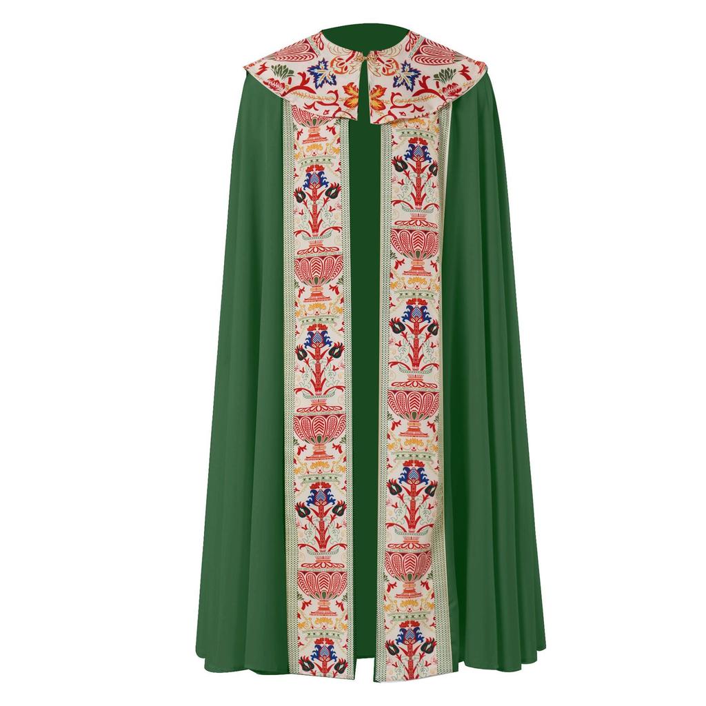 European Medieval Court Cloak Costume for Halloween & Stage Performances