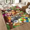 Masha Bear Floor Rug Office Rug Perfect for Outdoor Balcony Kitchen Dining Room Anti-slip Rug Anime Office Decor Spiritual Gift