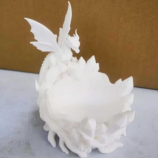 Yousheng Dragon Storage Bowl, 3D Printed Decorative Key Jewelry Holder for Entryway Desktop Dressing Table, Unique Fantasy Home Decor Gift