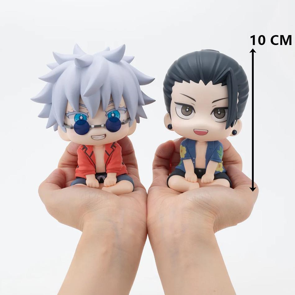Anime Cute Fushiguro Toji Jujutsu Kaisen Figure Gojo Satoru Action Figure Look Up Q Version Toy Geto Suguru Statue PVC Model Toy