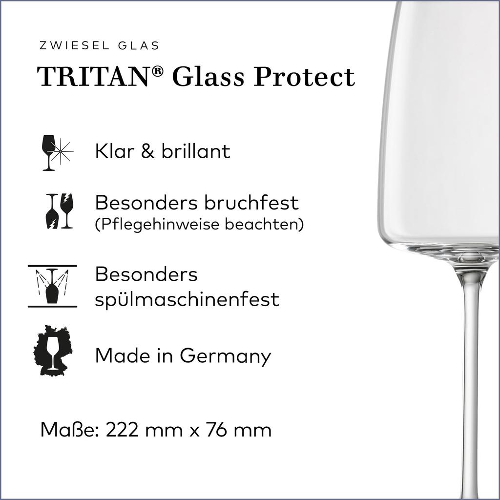 Zwiesel Glas Schott ZWIESEL Wine Glasses, Vivid Sense, for Red and White Wines, 363ml, 122426 (Set of 2)