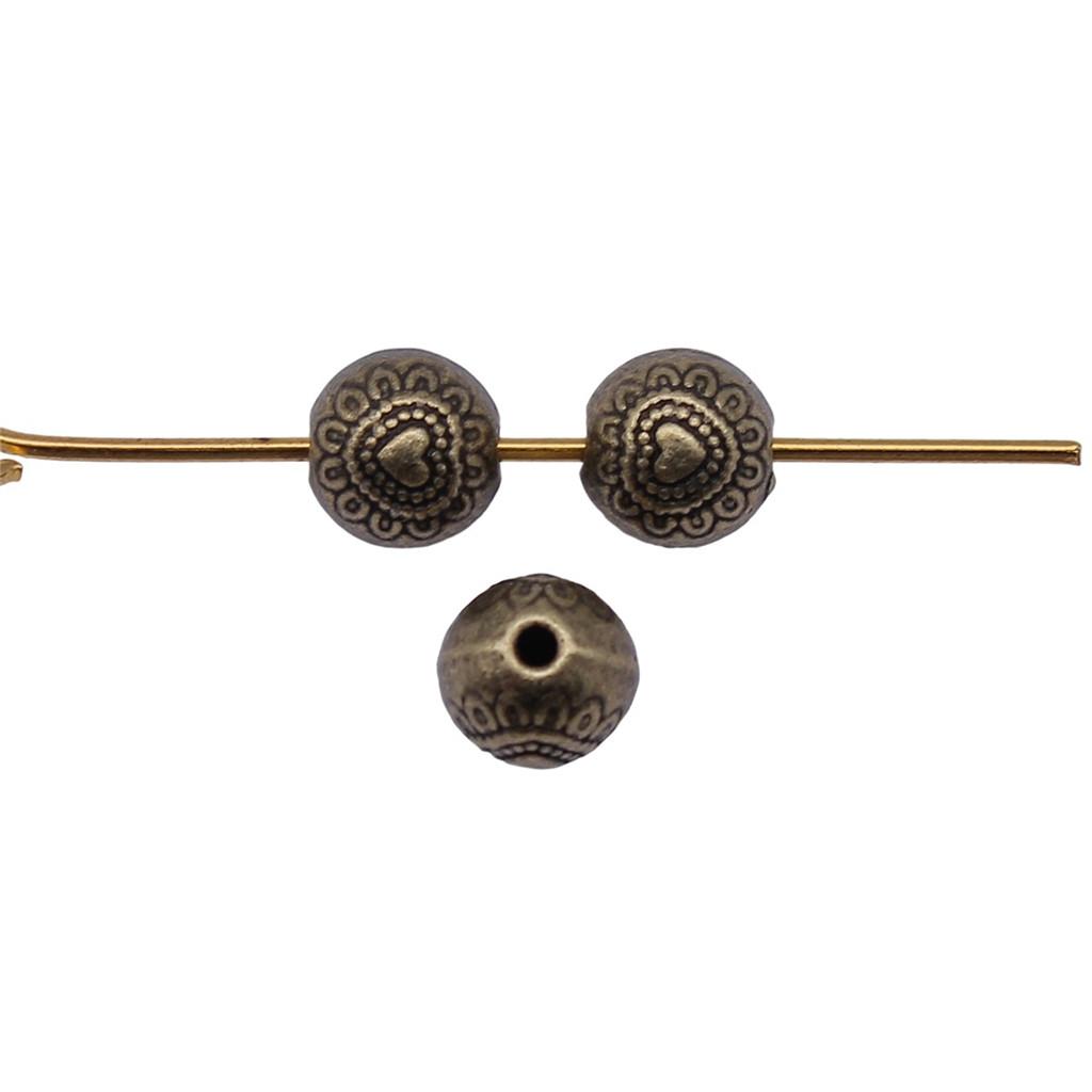 Floral Edge Spacer Beads Ornate Metal Small Hole Charms For Bohemian Beading Supplies